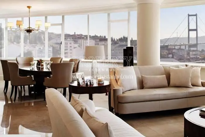 Cream color lounge suite in the living room in One Ortakoy
