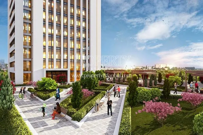 The landscaped areas in Onur Park Life Istanbul