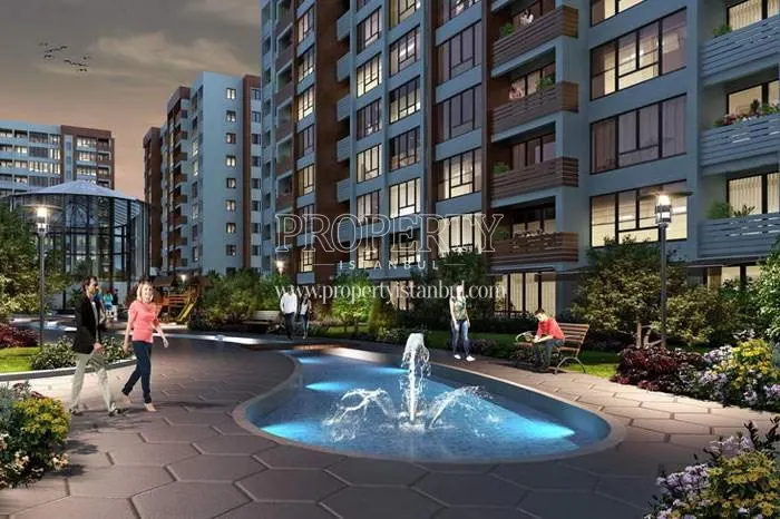The landscaped areas in the Optimal Life project