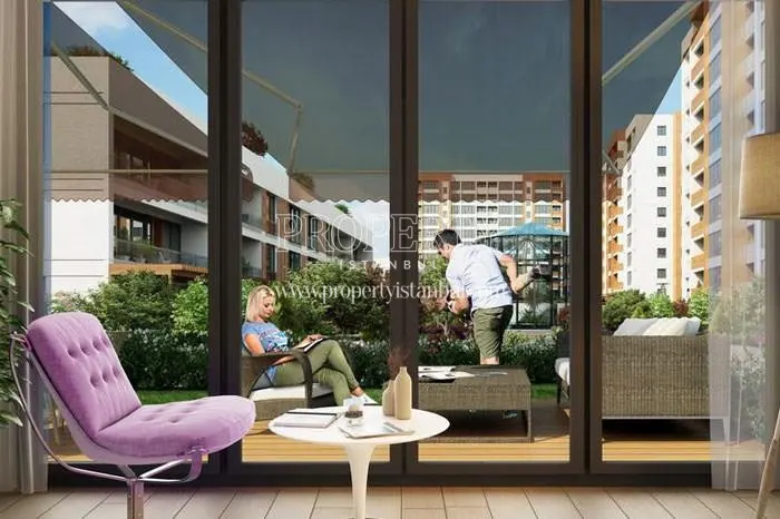 The family enjoying the Optimal Life garden