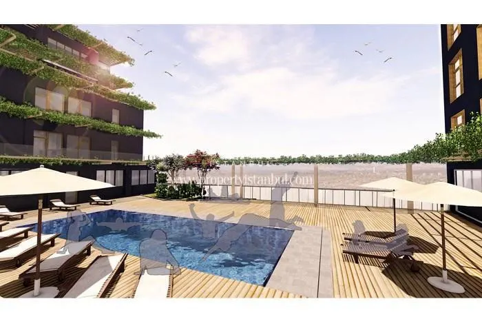 The swimming pool of the Optimist Residence project