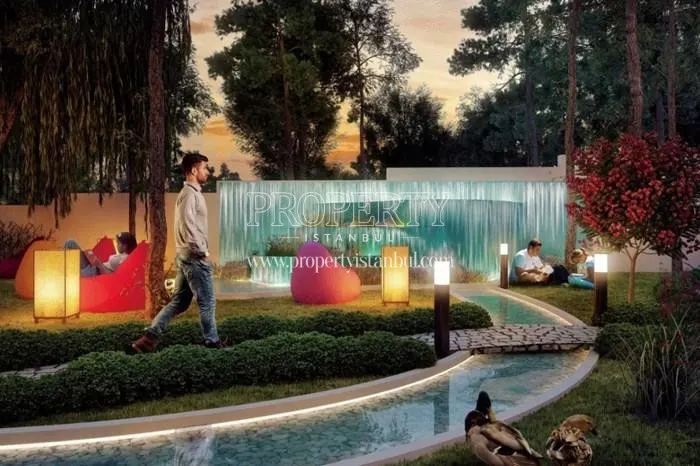 The waterfall in Optimum Gardens