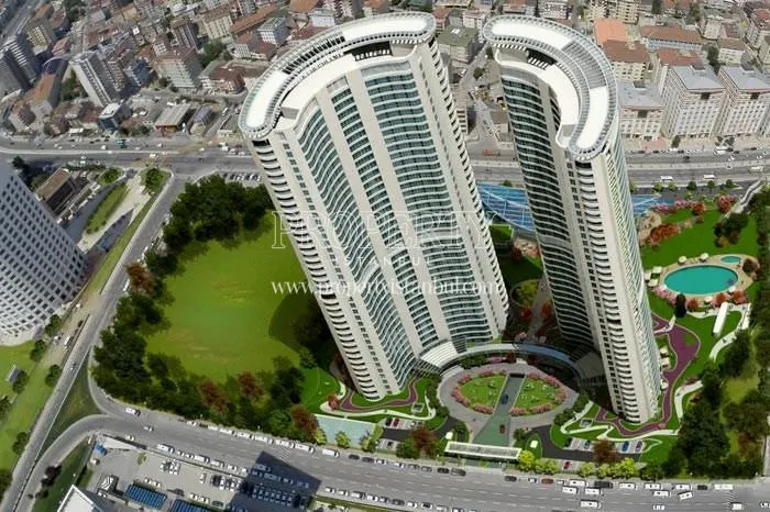 Oryapark Istanbul towers from above