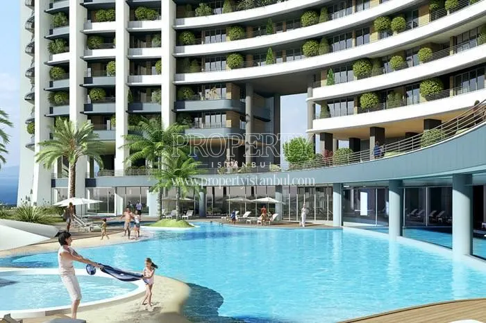 The resident of Ottomare Suites enjoying the compound swimming pool