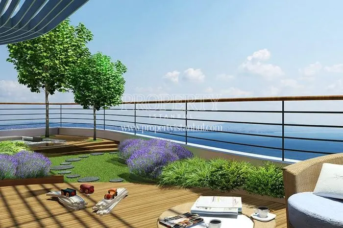 The verdant terrace in Ottomare Suites