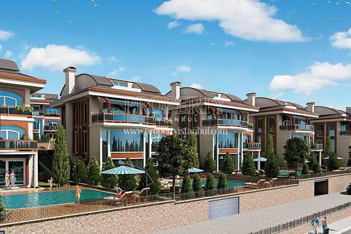 The villas with the swimming pools in Own Garden Yakacik