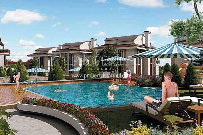 Own Garden Yakacik residents enjoying the compound pool