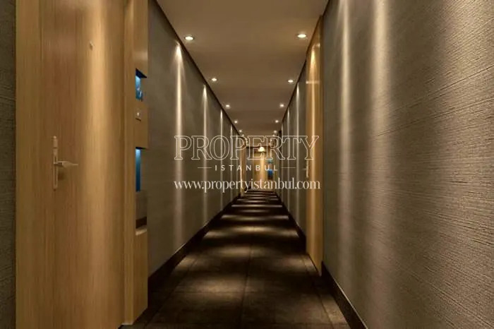 The corridor of the Ozak Hayattepe building