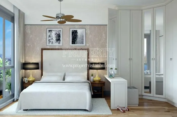 White master bedroom in Ozak Hayattepe
