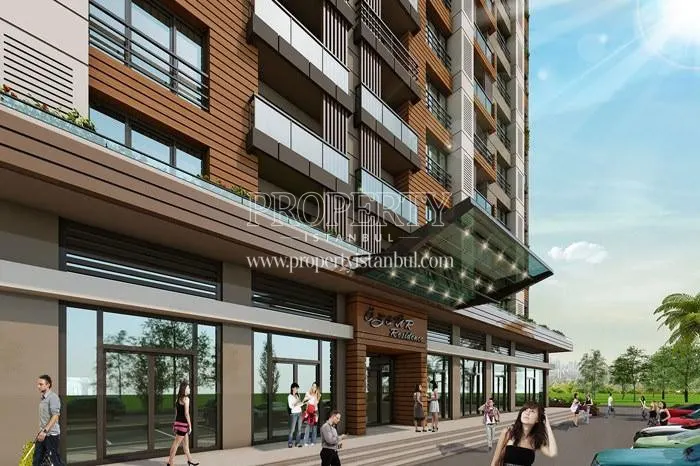 The residents of Ozgur Residence are in front of the building