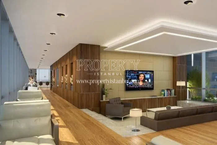 The lobby in Palladium Tower