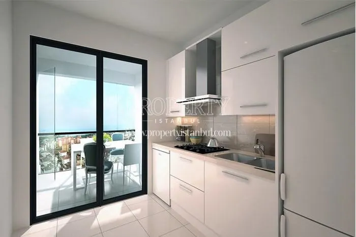 The white kitchen in Panorama Pavli