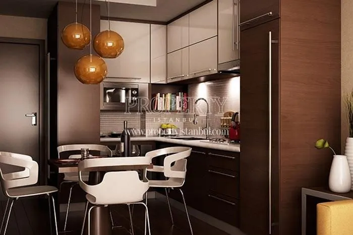 Small kitchen in Papatya Park Residence