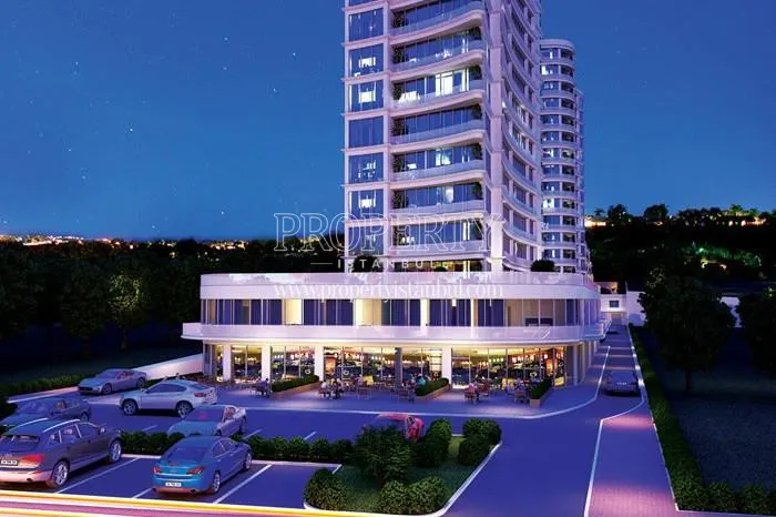 Perola Residence compound at night