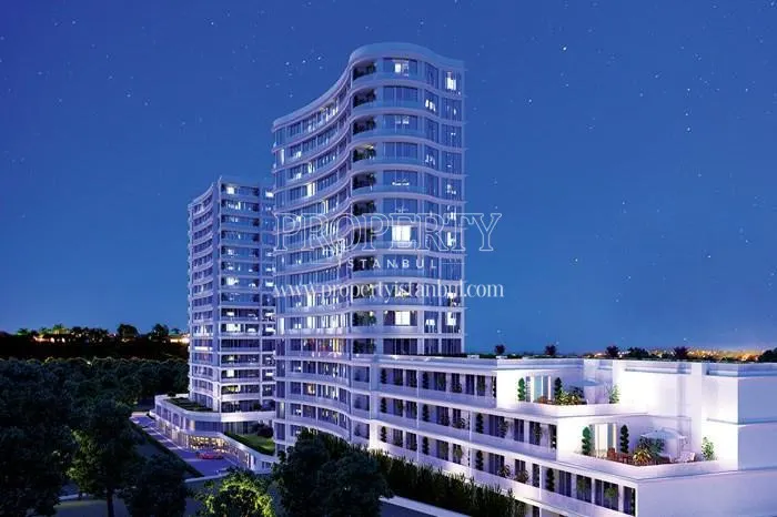 Perola Residence compound at night