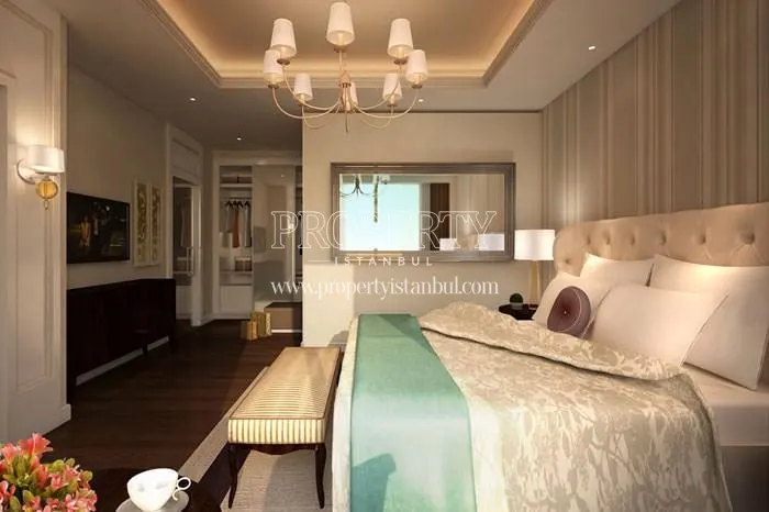 White bedroom in Pirlanta Camlica