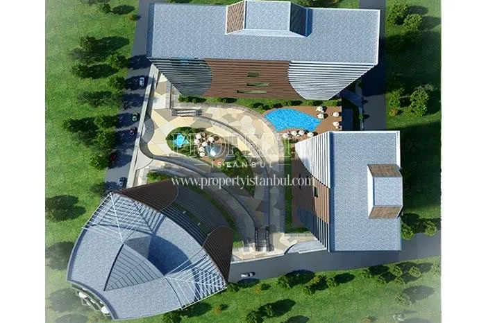 The panoramic view of the Pirlanta Goztepe buildings