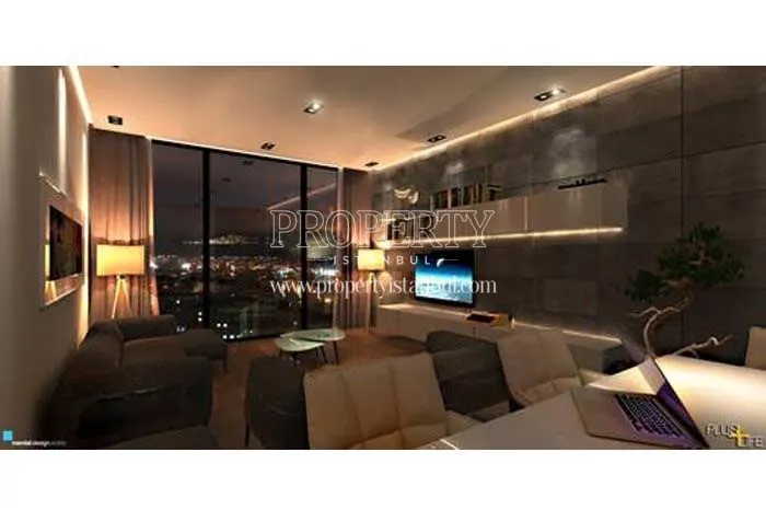 The living room with a good city view in Plus Life Kozyatagi