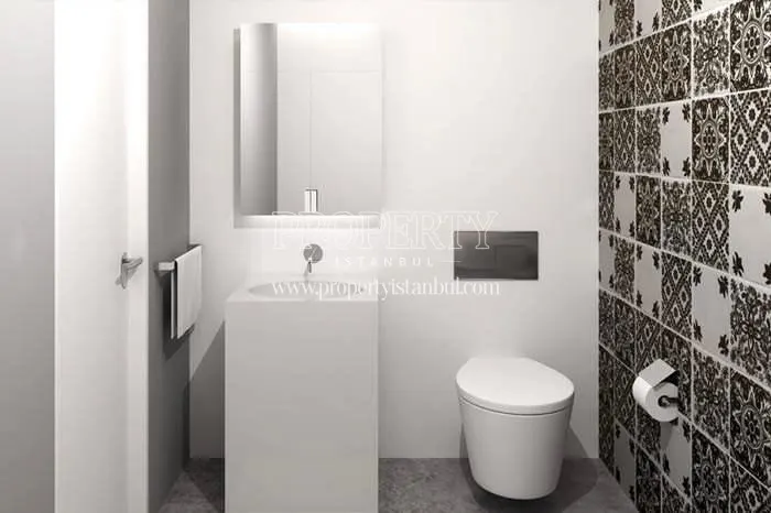One of the bathrooms in Plus Life Kozyatagi