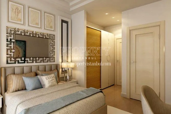 A bedroom in Polatkaya Metropark