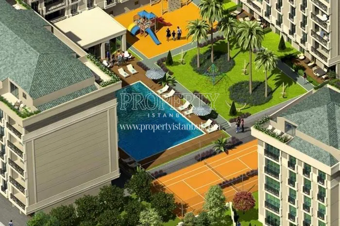 Port Life Tuzla compound garden view from above