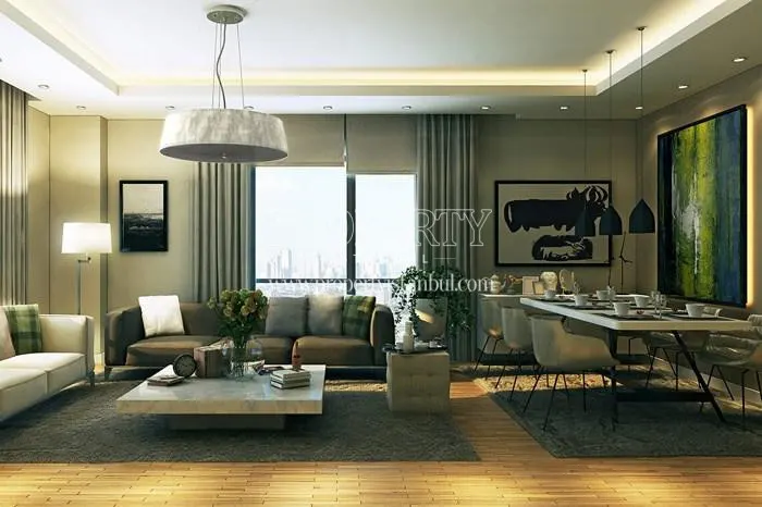 The living room in Portre Metro