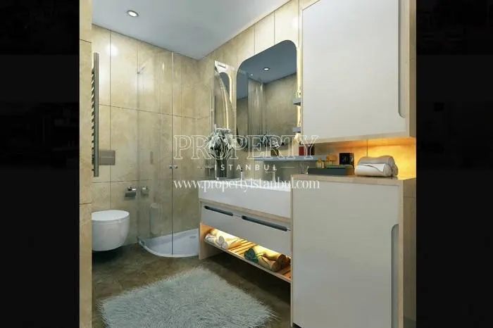 One of the bathrooms in Portre Metro