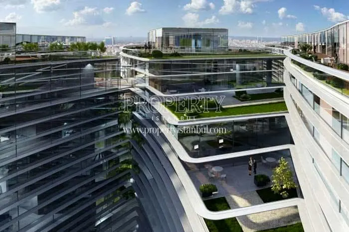 Small gardens on the Premier Kampus Ofis terrace