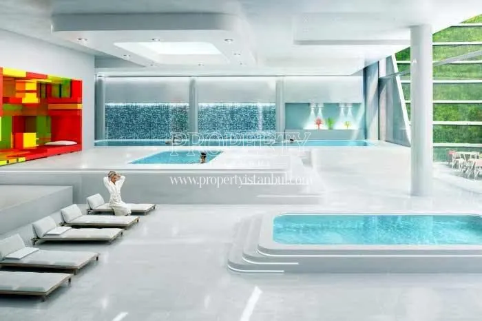Indoor swimming pools in the Premier Kampus Ofis project