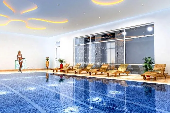 The indoor swimming pool of Quadrom Palas