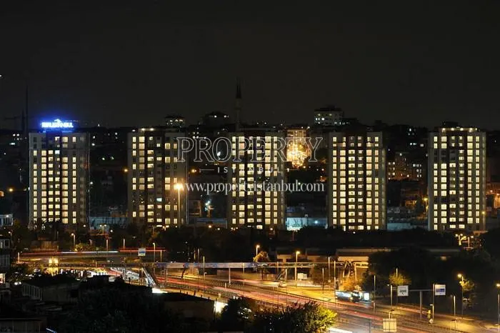 Real Istanbul Residence compound at night