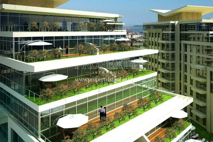 The penthouses with a terrace in Referans Bakirkoy