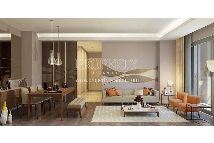Spacious living room in Referans Kartal Kordonboyu
