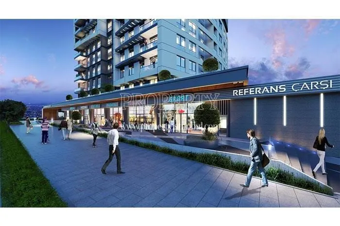 The shopping center in Referans Kartal Towers