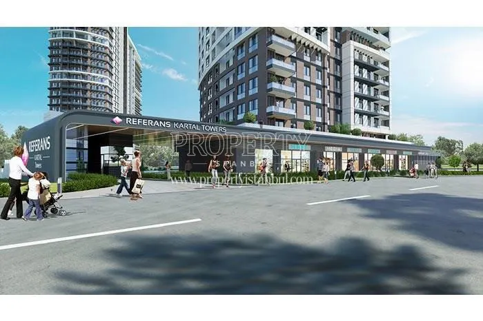 The entrance of Referans Kartal Towers