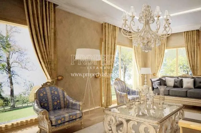 One of the living rooms in Renaissance Palace