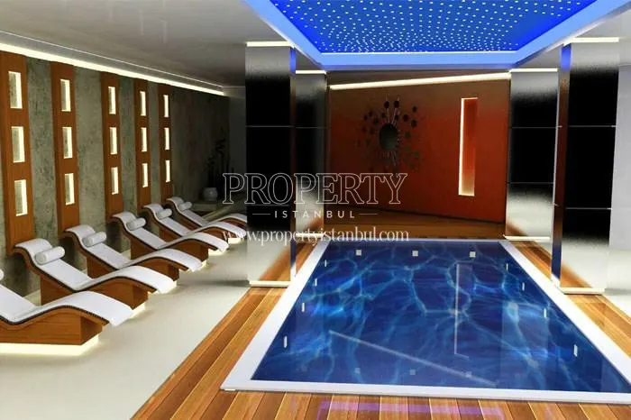 The indoor swimming pool of Residence Trea