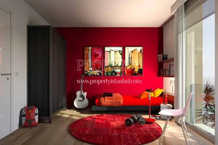 The red bedroom in Resim Istanbul