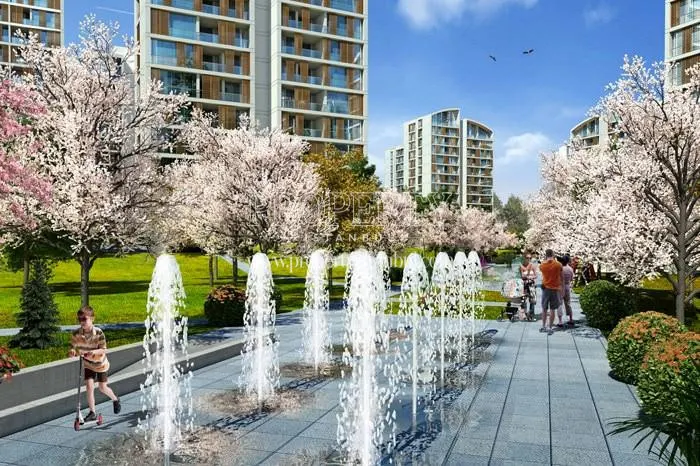 The small waterfall in the Resim Istanbul compound