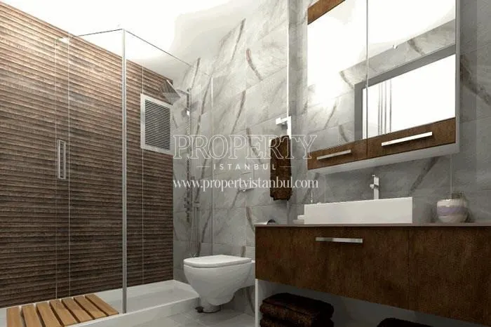 One of the bathrooms in Revoist Evleri