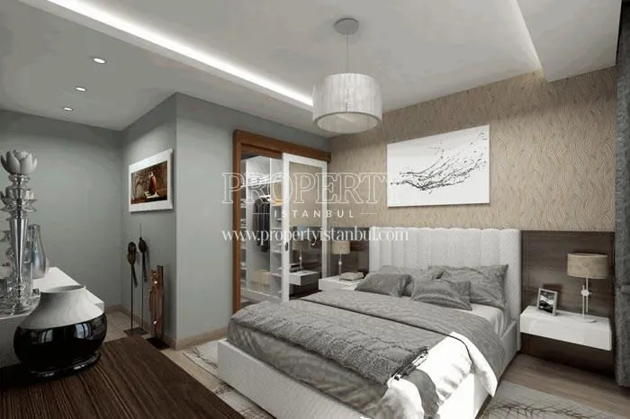 One of the master bedrooms in Revoist Evleri