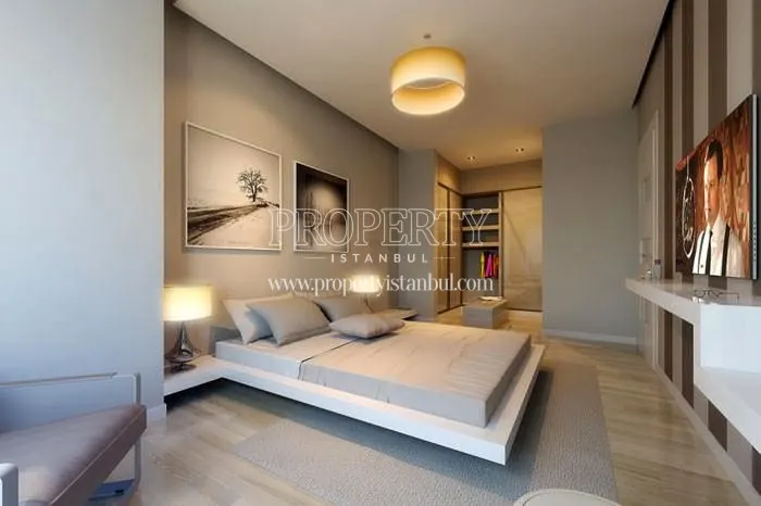 The master bedroom with a TV in Ronesans Sayfiye