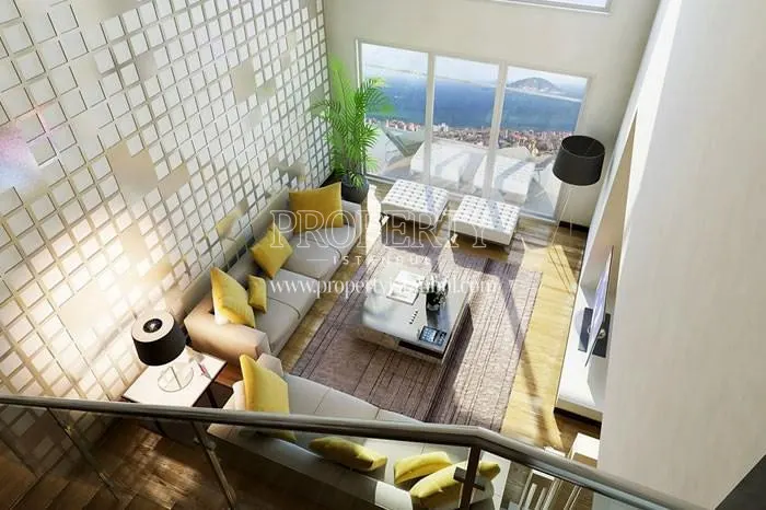 The living room of the duplex flat in Ronesans Sayfiye