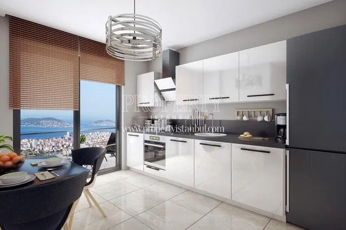 The kitchen with the sea view in Rotana Istanbul