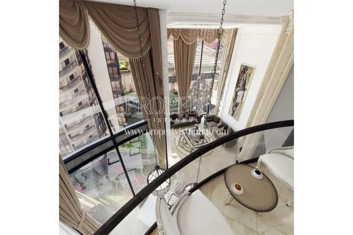 The inside of the duplex unit in Rotana Istanbul