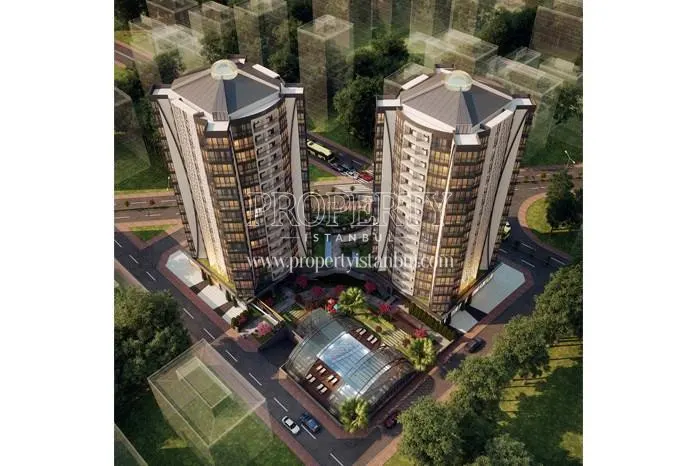 The panoramic view of the Rotana Istanbul compound