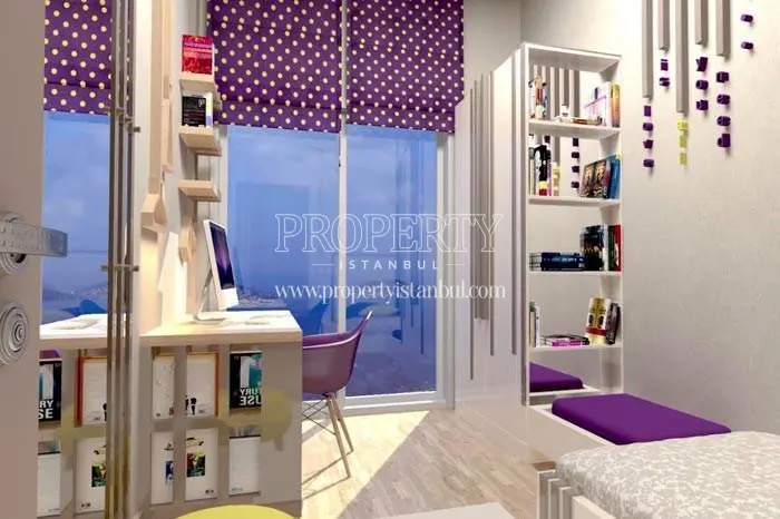 One of the bedrooms in Royal Garden Kartal