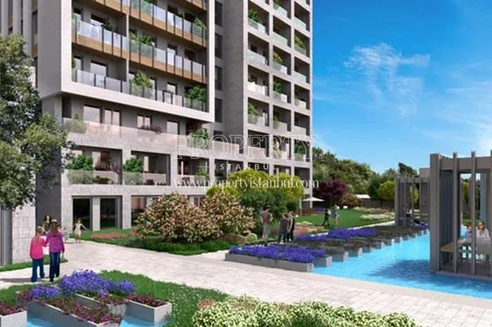 The landscape of the Royal Garden Kartal compound