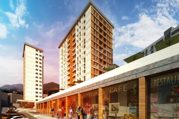 The shopping center in the Royal Garden Yakacik project