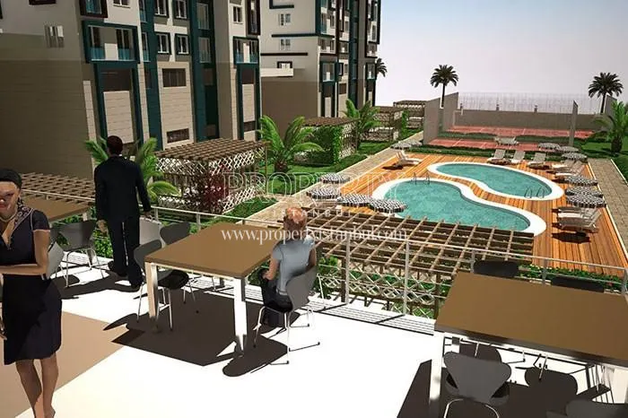The cafe in the Ruya Prestij Residence compound